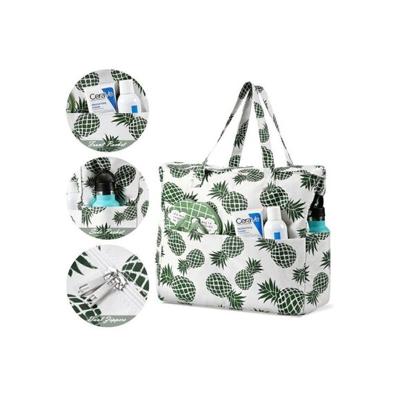 Large Waterproof Zippered Beach Tote - Picture 6 of 6